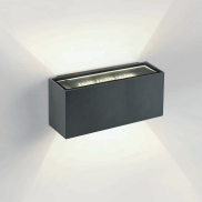ONE Light Outdoor Wall Up & Down Lights - Außenwandleuchte - 18 x 7 x 6,5 cm - 2 x 6W LED inkl. - IP54 - anthrazit