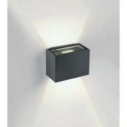ONE Light Outdoor Wall Up & Down Lights - Außenwandleuchte - 9 x 6,5 x 6,5 cm - 2 x 3W LED inkl. - IP54 - anthrazit