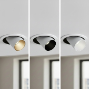 ONE Light Recessed COB - Einbauspot mit 3 Reflektoren inklusive - Ø 136 mm - Einbaumaß Ø 120 mm - 12W dimmbare LED inkl. - weiß