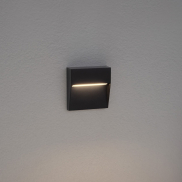 Nova Luce Nectar - Außenwandleuchte - 11 x 3 x 11 cm - 3W LED inkl. - IP65 - dunkel anthrazit