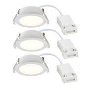 Nordlux Olea 3-Kit - einbauspot - Ø 85 mm, Ø 68 mm einbaumaß - 4,4W LED inkl. - IP65 - weiß