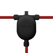 Creative Cables EIVA 3-Wege - Silikon-Kabelhalter - 7,5 x 11,5 x 2,6 cm - IP65 - schwarz