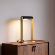 Lucide Loras - Tischleuchte - 18 x 9 x 32,5 cm - matt gold und schwarz