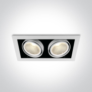 ONE Light COB Box Type Shop - Einbaustrahler - 340 x 185 mm, 320 x 160 mm Einbaumaß - 2 x 30W LED inkl. - weiß
