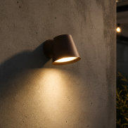 VK Lighting Kupo - Außenwandleuchte - Ø 11,5 x 11,4 cm - IP65 - Rustbraun