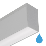 Leuchtenkönig Slim Line - Deckenleuchte - Profil 5,5 x 3,3 cm - 19,2W LED pro Meter - alu - LED-Strip und Treiber IP65