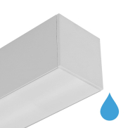 Leuchtenkönig Line - Deckenleuchte - Profil 5,3 x 5,3 cm - 28,8W LED pro Meter - alu - LED-Strip und Treiber IP65