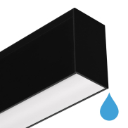 Leuchtenkönig Slim Line - Deckenleuchte - Profil 5,5 x 3,3 cm - 19,2W LED pro Meter - schwarz - LED-Strip und Treiber IP65