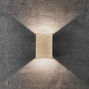 Nordlux Fold - Außenwandleuchte - 10,6 x 4,5 x 14,9 cm - 2 x 3,5W LED inc. - IP54 - Messing