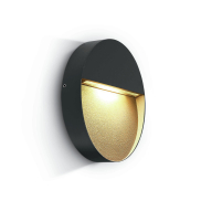 ONE Light Round Indoor/Outdoor Wall Dark Lights - Außenwandleuchte - Ø 21,2 x 3,6 cm - 9W LED inkl. - IP54 - anthrazit