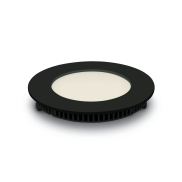 ONE Light Round Recessed Panels - Einbaustrahler - Ø 120 mm, Ø 108 mm Einbaumaß - 8W LED inkl. - IP40 - schwarz - Lichtfarbe weiß