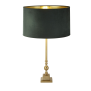 Searchlight Whitby - Tischleuchte - Ø 40 x 67 cm - Messing antik, gold und grün