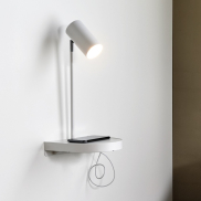 Nordlux Cody - Wandleuchte mit Schalter und USB-Anschluss - 20 x 20 x 42,9 cm - weiß