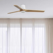 Faro Heywood Tub L - deckenventilator mit licht - Ø 132 - matt weiß und pino