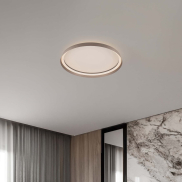 Nova Luce Ormi - Deckenleuchte - Ø 60 x 7 cm - 48W dimmbar LED inkl. - champagnerbraun