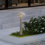 Nova Luce Tura - Gartenpfosten - Ø 20 x 55 cm - 7W LED inkl. - IP65 - Weiß