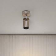 Nova Luce Ison - Aufbaustrahler 1L - Ø 8 x 17 cm - Satin Nickel