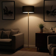 Nova Luce Sibnia - Stehleuchte - Ø 45 x 164,8 cm - Messing Gold und schwarz