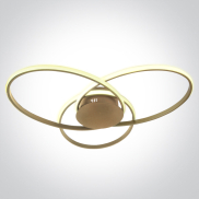 ONE Light Dekorativ - Deckenleuchte - 65 x 8,2 cm - 60W dimmbare LED inkl - champagner