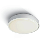 ONE Light LED Plafo Outdoor Round - Deckenleuchte für den Außenbereich - Ø 30 x 8,3 cm - 24W LED inkl. - IP65 - weiß - warmweiße Lichtfarbe
