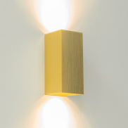 Artdelight Dante - Wandleuchte - 6,7 x 6,7 x 15,4 cm - matt gold