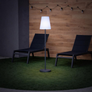New Garden Lola slim 120 - wiederaufladbare Stehleuchte mit Solarpanel - RGB+W - Ø 26 x 119 cm - 4.6W dimmbare LED inkl. - IP65 - anthrazit