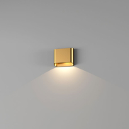Artdelight Diaz 1L - Wandleuchte - 14,5 x 12 x 3,8 cm - 6W LED inkl. - IP54 - warm gold