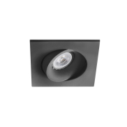 Faro Radon - Einbaustrahler - 92 x 92 mm, Ø 80 mm Einbaumaß - mattschwarz
