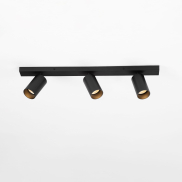 Nova Luce Zelos - Aufbaustrahler 3L - 60 x 13,7 x 6 cm - Sand schwarz