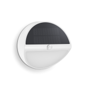 Century Italia Aura - solarbetriebene Außenwandleuchte mit Sensor - Ø 20 x 9,7 cm - 5W LED inkl. - IP54 - weiß
