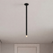 Nova Luce Stilvi - Deckenleuchte - Ø 5 x 44 cm - 4W LED inkl. - Sand schwarz