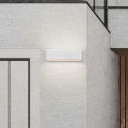 Nova Luce Flora - Außenwandleuchte - 23 x 6,5 x 6,5 cm - 10W LED inkl. - IP54 - Sand Weiß