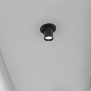 Nova Luce Naruto - Einbaustrahler - Ø 95 mm Einbaumaß - inkl. 15W LED - schwarz - Lichtfarbe warmweiß