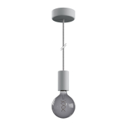 Creative Cables Eiva - Außen-Pendelleuchte mit Silikon-Deckenhalterung - Ø 12,5 x 164,5 cm - IP65 - grau