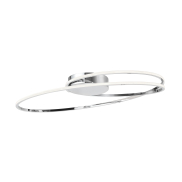 Nova Luce Viareggio - Deckenleuchte - 60 x 35 x 15 cm - 28W LED inkl. - Chrom