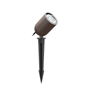 VK Lighting Sui - Spot auf Pfahl - Ø 7 x 9,8 cm - 12W LED inkl. - IP65 - Rustbraun