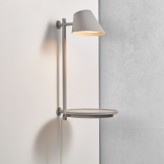 Design for the People Stay - Wandleuchte mit Schalter - Ø 27 x 44,5 cm - 14,5W dimmbare LED inkl. - grau