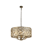 Searchlight Bijou - Hängeleuchte - Ø 64 x 150 cm - Messing antik und champagner