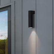 Nova Luce Lusy - Außenwandleuchte - Ø 5 x 20 x 7 cm - 5W LED inkl. - IP65 - Sand schwarz