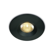ONE Light - Einbaustrahler - Ø 46 mm, Ø 38 mm Einbaumaß - 3W dimmbare LED inkl. - IP65 - schwarz