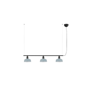 Faro Tatawin S - Pendelleuchte - 100 x 18,4 x 210 cm - schwarz satiniert und grau-blau glänzend