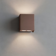 Nova Luce Elio - Außenwandleuchte - 11,4 x 13 x 6,2 cm -  12W LED inkl. - IP65 - corten