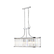 Searchlight Victoria - Pendelleuchte - 78 x 30 x 150 cm - Chrom und transparent