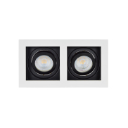 Projectlight Bloq 2 - Einbaustrahler - 180 x 100 mm, 171 x 92 mm Einbaumaß - weiß und schwarz