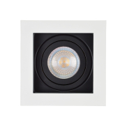 Projectlight Bloq 1 - Einbaustrahler - 100 x 100 mm, 92 x 92 mm Einbaumaß - weiß und schwarz