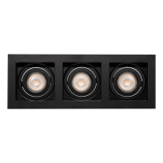 Projectlight Bloq 3L - Einbaustrahler - 270 x 100 mm, 250 x 92 mm Einbaumaß - schwarz
