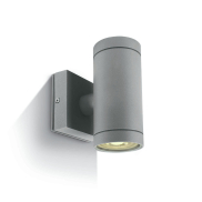 ONE Light GU10 Outdoor Cylinders - Außenwandleuchte - Ø 6,5 x 14,2 cm - IP54 - grau