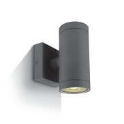 ONE Light GU10 Outdoor Cylinders - Außenwandleuchte - Ø 6,5 x 14,2 cm - IP54 - anthrazit