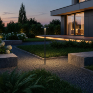 VK Lighting Mush - Gartenpfosten auf Erdspieß - Ø 15 x 60,8 cm - 8W LED inkl. - IP65 - anthrazit
