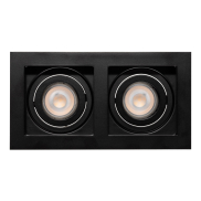 Projectlight Bloq 2L - Einbaustrahler - 180 x 100 mm, 171 x 92 mm Einbaumaß - schwarz